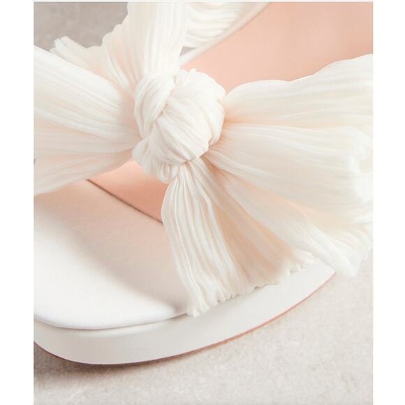 Loeffler Randall Pearl Platform Bow Ankle Strap Sandals Sz 8 NWOB 698 IRRG - Picture 2 of 11